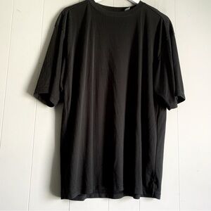 Estate Vintage Y2K Black Ribbed T-Shirt XL